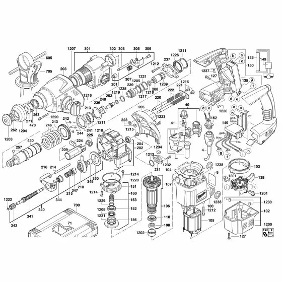 Milwaukee PLH26E 220-240V O-RING N874701 52X1,5 4931623198 Spare Part