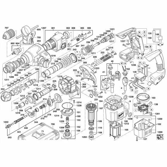 Milwaukee PLH26XE 220-240V GUIDE BOLT 4931384619 Spare Part