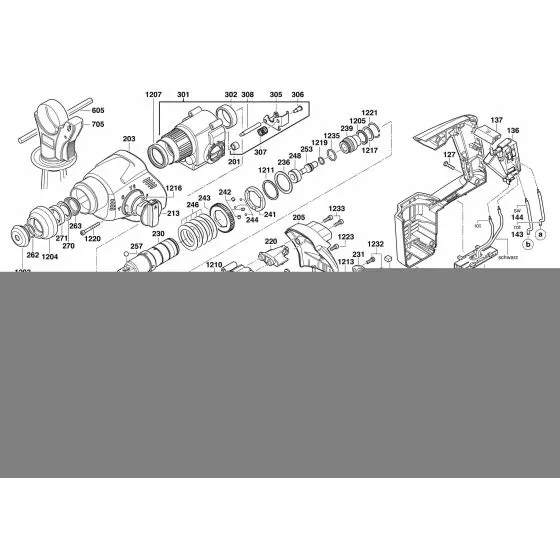 Milwaukee V28H Spare Parts List