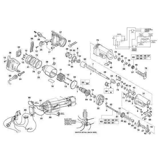 Milwaukee SSPE1300QX 110V Spare Parts List