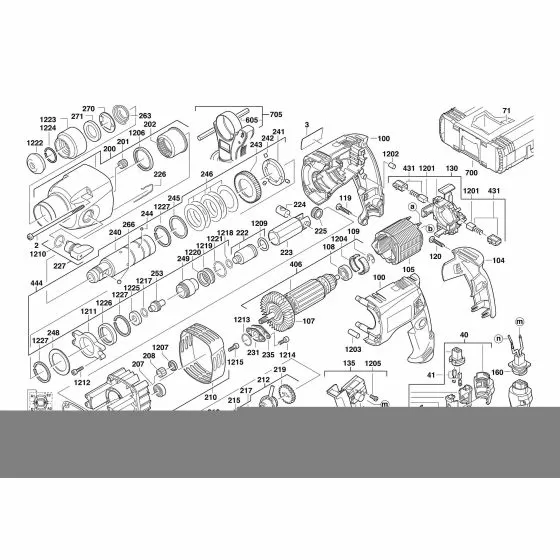 Milwaukee PFH25QE Spare Parts List