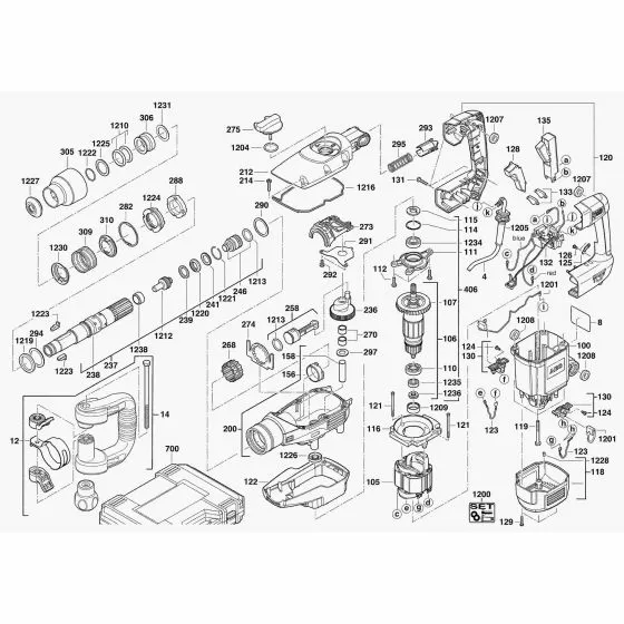 Buy A AEG MH5E  Spare part or Replacement part for Your SDS Drill and Fix Your Machine Today