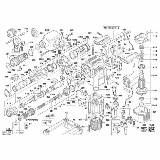 Milwaukee PLH32QEX Spare Parts List