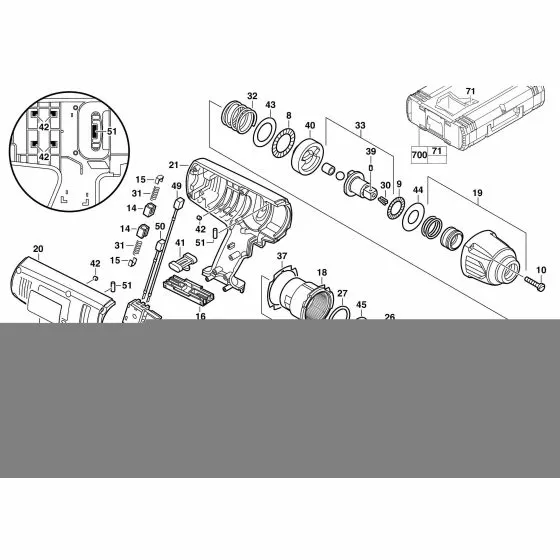 Milwaukee V18IW Spare Parts List