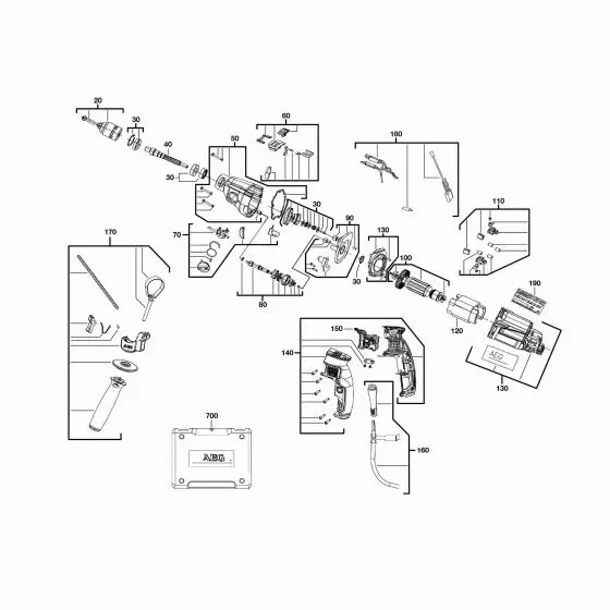 Buy A AEG SB202E  Spare part or Replacement part for Your Percussion Drill and Fix Your Machine Today