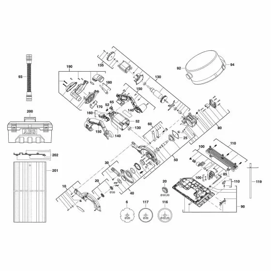 AEG MBS30TURBO COVER  201237021 Spare Part Serial No: 4000411821