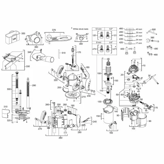 Buy A AEG MF1400KE  Spare part or Replacement part for Your Router and Fix Your Machine Today