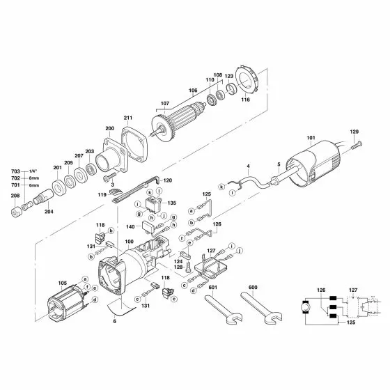 Milwaukee DG 30 E Spare Parts List Type: 4000415245