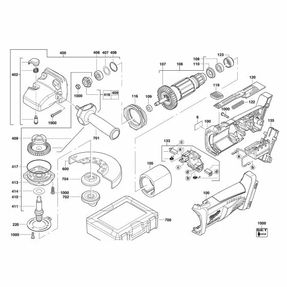 Milwaukee HD28AG115-32C Spare Parts List