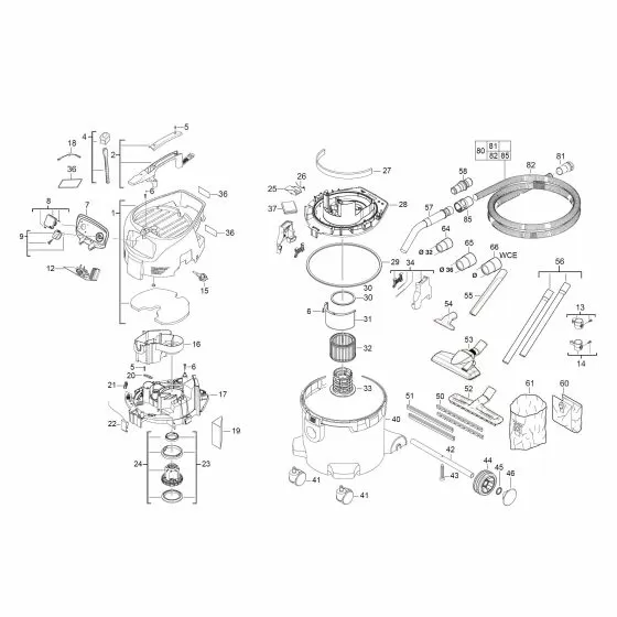 Milwaukee AS 300 ELAC Spare Parts List Type: 4000428456