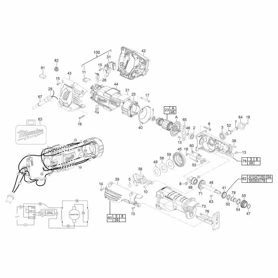 Milwaukee SSD 1100 X Spare Parts List Type: 4000429001