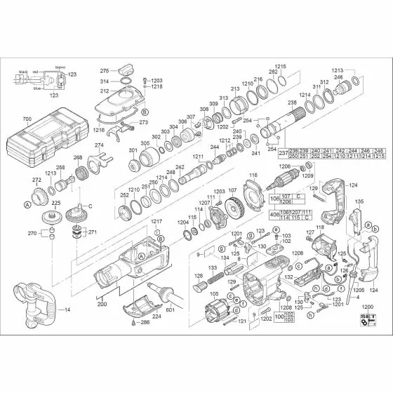 Buy A AEG PM10ECHI  Spare part or Replacement part for Your SDS Hammer and Fix Your Machine Today