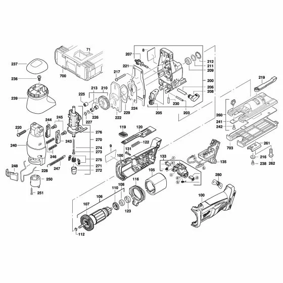 Milwaukee HD28JSB Spare Parts List