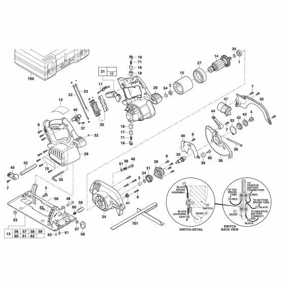 Buy A Milwaukee HD28 CS0 Spare part or Replacement part for Your Cordless Circular Saw and Fix Your Machine Today