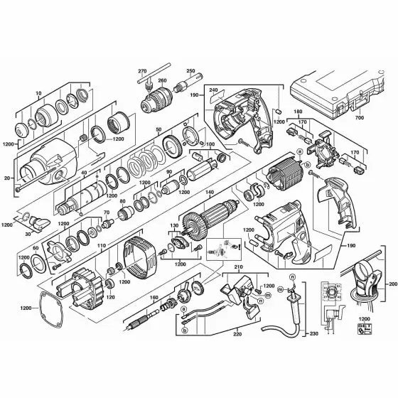 Buy A AEG BH22EKAZ  Spare part or Replacement part for Your Rotaty Hammer and Fix Your Machine Today