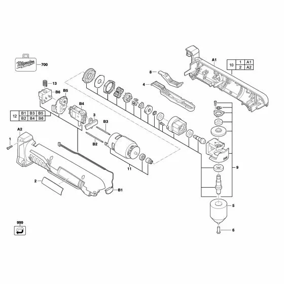 Milwaukee C18RAD-0 Spare Parts List