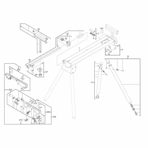 Milwaukee MSL1000 Spare Parts List