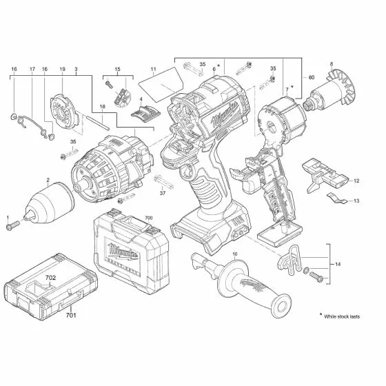 Milwaukee 0514 SWITCH BOARD 4931400349 Spare Part