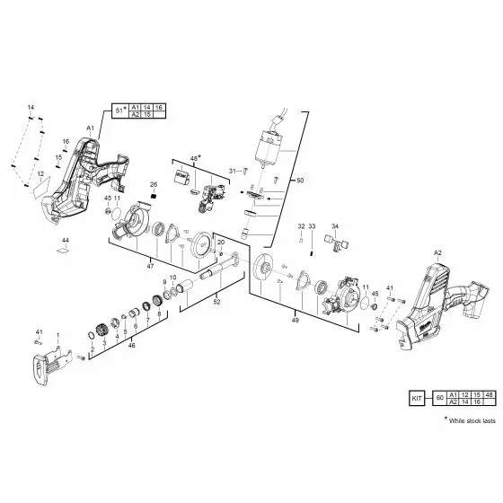 Milwaukee C18 HZ BUSH 692435001 Spare Part Serial No: 4000431378