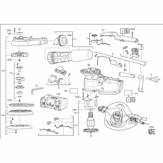 Buy A AEG EX150ES  Spare part or Replacement part for Your Random Orbital Sander and Fix Your Machine Today