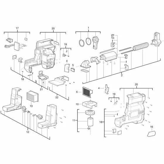 Buy A Milwaukee M18 28CPDEX0 Spare part or Replacement part for Your Cordless Dust Extraction and Fix Your Machine Today