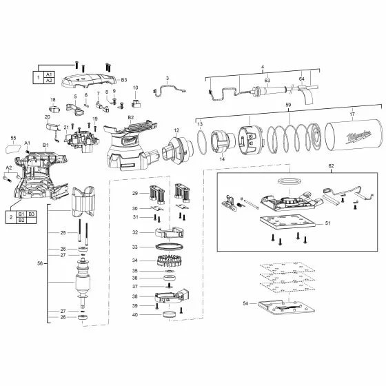 Buy A Milwaukee SPS1402 Spare part or Replacement part for Your Sheet Sander and Fix Your Machine Today