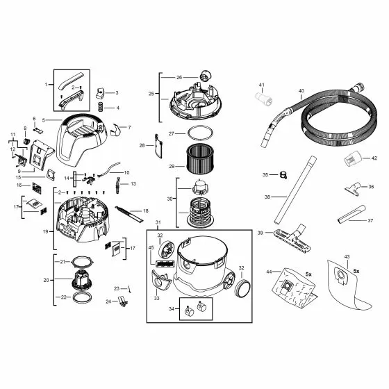 Milwaukee AS 2-250 ELCP Spare Parts List Type: 4000447481