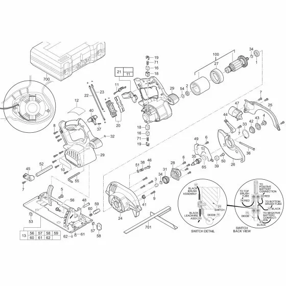 Buy A Milwaukee HD28 CS0 Spare part or Replacement part for Your Cordless Circular Saw and Fix Your Machine Today