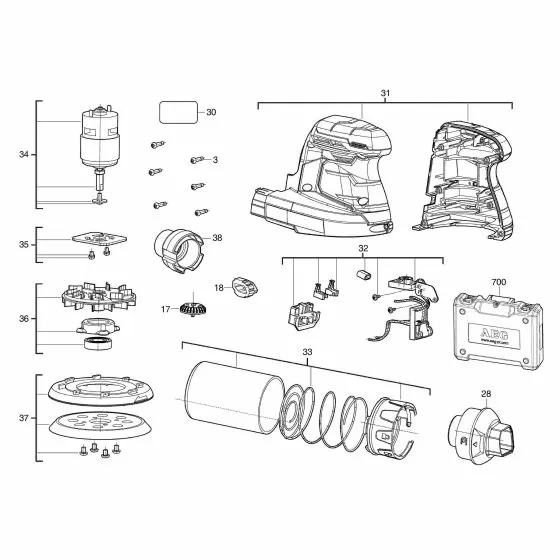 AEG AL1214G3 PART NOT DEATAILED  1000063920 Spare Part Serial No: 4000452195