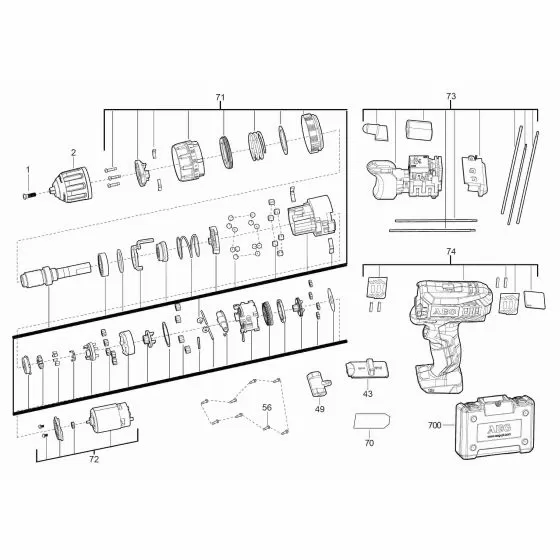 Buy A AEG BSB12G3LI202C  Spare part or Replacement part for Your Percussion Drill and Fix Your Machine Today