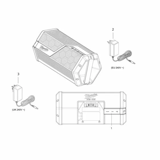 Buy A Milwaukee M12 18JSSP Spare part or Replacement part for Your Bluetooth Speaker and Fix Your Machine Today