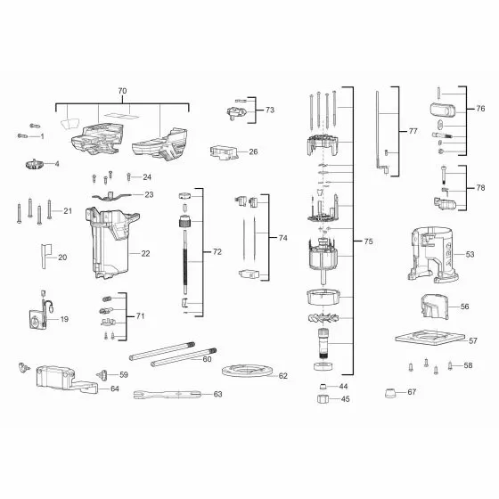 Buy A AEG BOF18BL0BUN  Spare part or Replacement part for Your Router and Fix Your Machine Today