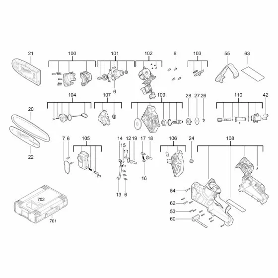 Milwaukee M12 FHS Spare Parts List Serial No 4000477290