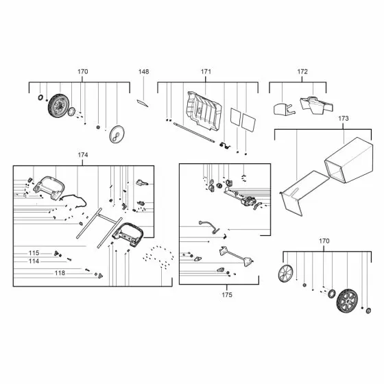 Milwaukee M18 F2LM53 Spare Parts List Serial No 4000491303