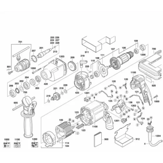 Milwaukee 538020 Spare Parts List Serial No 4000400221