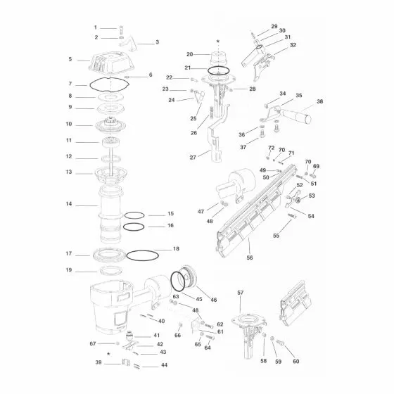 Bostitch 5381302 Spare Parts List