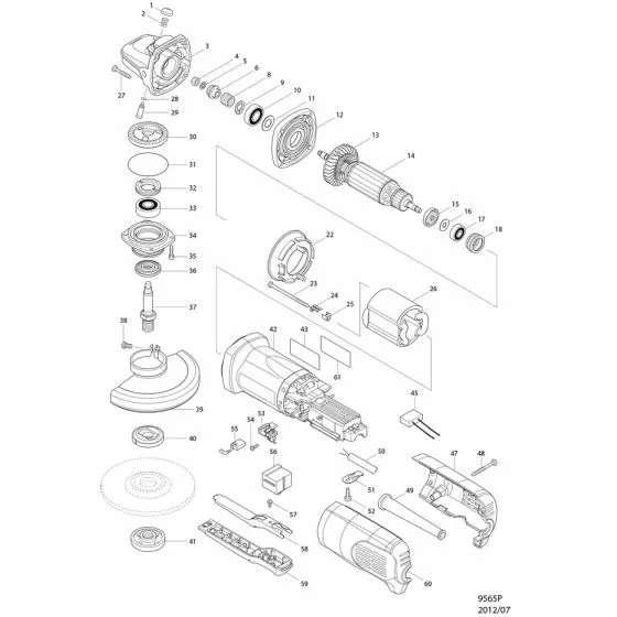 Buy A Makita 9565P SWITCH 1246.3223 DJS160/DSC250 650579-7 Spare Part and Fix Your Angle Grinder Today