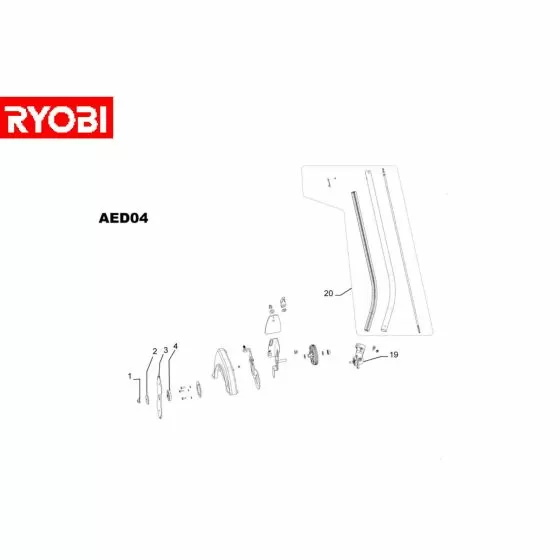 Buy A Ryobi AED04  Spare part or Replacement part for Your Line Trimmer Attachment and Fix Your Machine Today