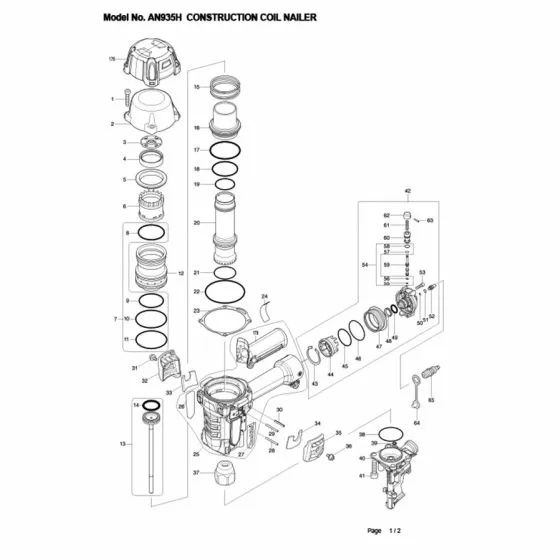 Buy A Makita AN935H *COMPRESSION SPRING 3/AN635H 231236-2 Spare Part and Fix Your Air Powered Nailer and Stapler Today