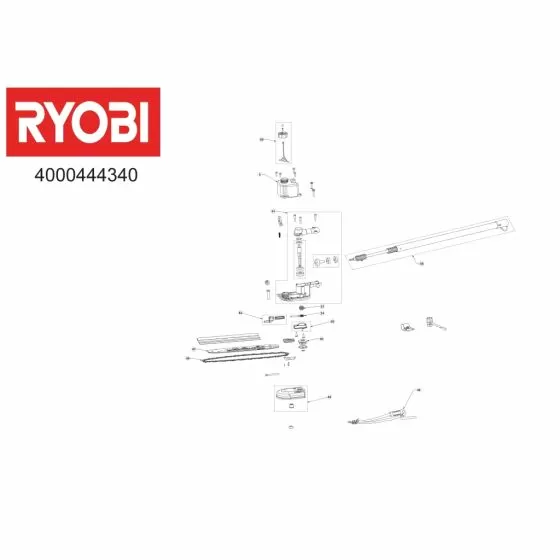 Ryobi APR04PRUNERATTACHMENT Spare Parts List Serial No: 4000444340