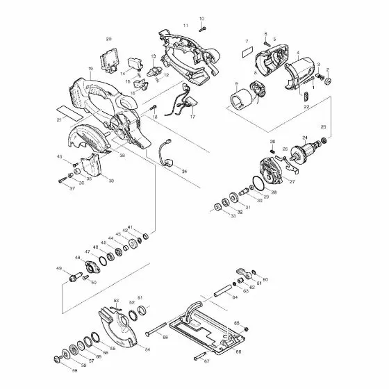 Makita BCS550 HELICAL GEAR 35 226643-2 Spare Part 