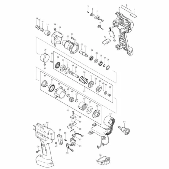 Buy A Makita BFT041F Spare part or Replacement part for Your Combi / Drill Driver & Screwdrivers and Fix Your Machine Today