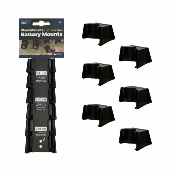 Bosch 10.8 / 12v Battery Mounts (6 Pack)