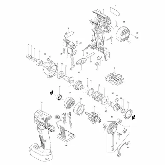 Buy A Makita BTD044 Spare part or Replacement part for Your Impact Driver and Fix Your Machine Today