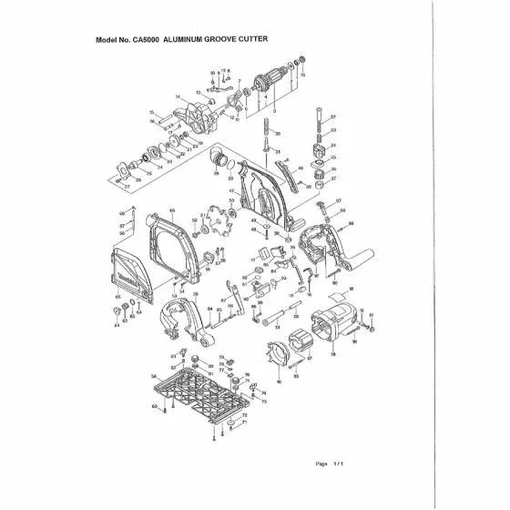 Buy A Makita CA5000 Spare part or Replacement part for Your Metalworking Saw and Fix Your Machine Today