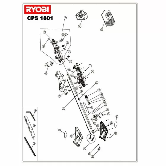 Buy A Ryobi CPS1801  Spare part or Replacement part for Your Pruner and Fix Your Machine Today