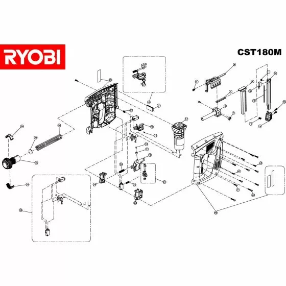 Buy A Ryobi CST180M  Spare part or Replacement part for Your stapler and Fix Your Machine Today