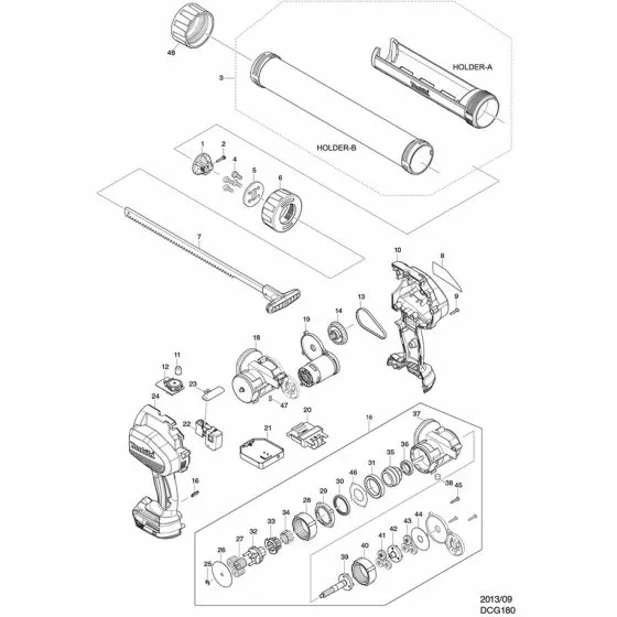 Buy A Makita DCG180 FLAT WASHER 5 BCG140 454220-2 Spare Part and Fix Your Caulking Gun Today