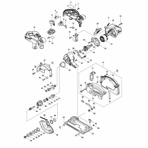 Buy A Makita DCS553 Spare part or Replacement part for Your Metal Working Tools and Fix Your Machine Today