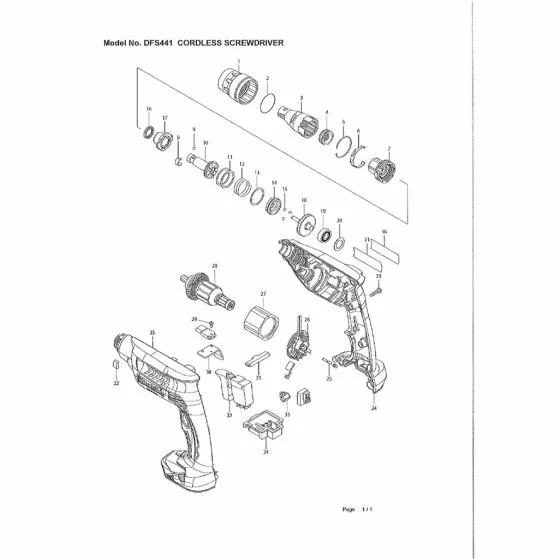 Buy A Makita DFS441 TERMINAL DUR141/DUM166/DFS441 643854-8 Spare Part and Fix Your Combi / Drill Driver & Screwdrivers Today